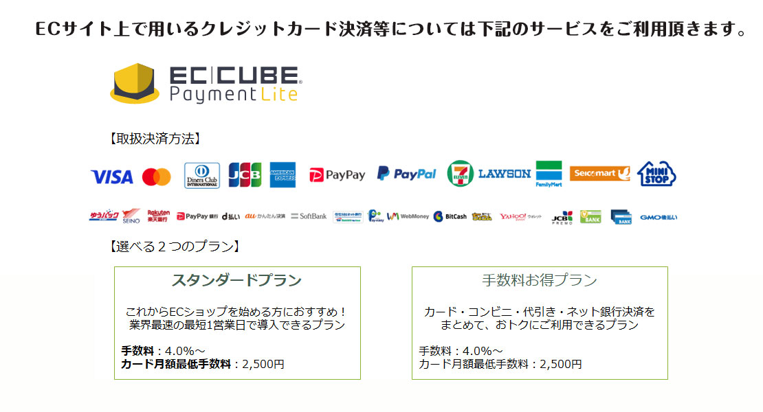 クレジットカード決済等について